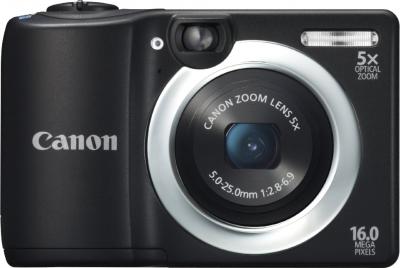 Компактный фотоаппарат Canon PowerShot A1400 Black - вид спереди