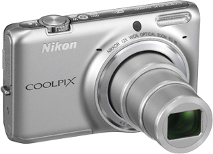 Компактный фотоаппарат Nikon Coolpix S6500 Silver - общий вид