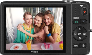 Компактный фотоаппарат Nikon Coolpix S6500 Black - вид сзади