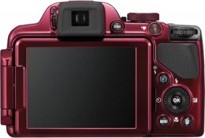 Компактный фотоаппарат Nikon Coolpix P520 Red - вид сзади