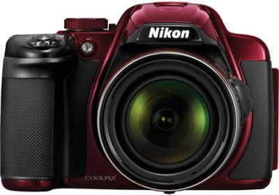 Компактный фотоаппарат Nikon Coolpix P520 Red - вид спереди