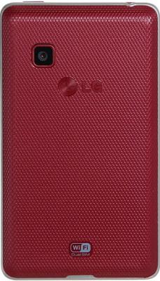 Мобильный телефон LG T375 Cookie Smart Red (Wine Red) - вид сзади