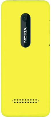Мобильный телефон Nokia Asha 206 Yellow - вид сзади