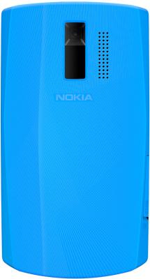 Мобильный телефон Nokia Asha 205 Cyan Dark Rose - вид сзади