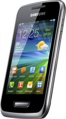 Смартфон Samsung S5380 Wave Y Sand Silver - вполоборота