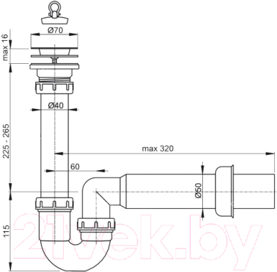 Сифон Alcadrain A800 DN50