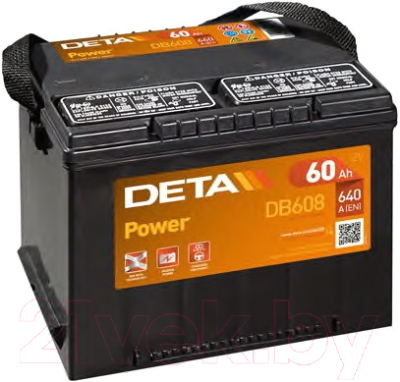 Автомобильный аккумулятор Deta US-Type DB608 (60 А/ч)
