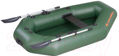 Надувная лодка Kolibri К220Т (c ковриком-сланью, зеленый)