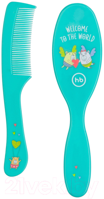 Набор для ухода за волосами детский Happy Baby Brush Comb Set 17000 (мятный)