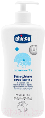 Пена для ванны детская Chicco Baby Moments без слез с календулой (500мл)