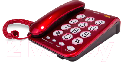 Проводной телефон Texet TX-262 (красный)