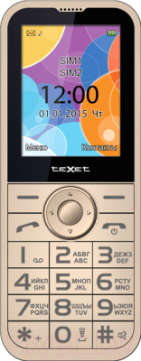Мобильный телефон Texet TM-B330 (бежевый)