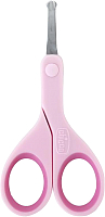 Ножницы для новорожденных Chicco из нержавеющей стали с закругленными концами (розовый) - 