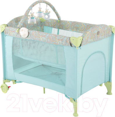 Кровать-манеж Happy Baby Lagoon V2 (голубой)