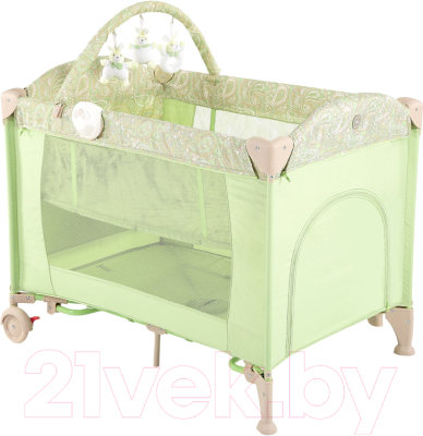 Кровать-манеж Happy Baby Lagoon V2 (зеленый)