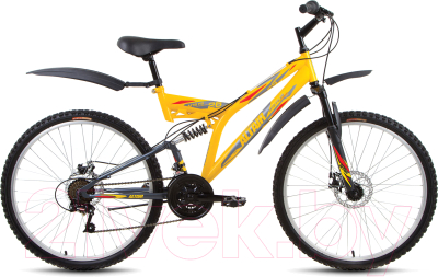 Велосипед Forward Altair MTB FS 26 disc 2017 (18, желтый/серый матовый)