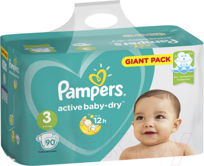 Подгузники детские Pampers Active Baby-Dry 3 Midi (90шт)