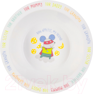 Тарелка для кормления Happy Baby Feebing Bowl 15016 (мышь)