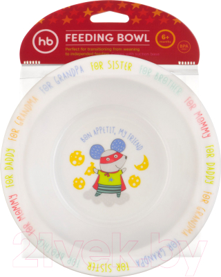 Тарелка для кормления Happy Baby Feebing Bowl 15016 (мышь)