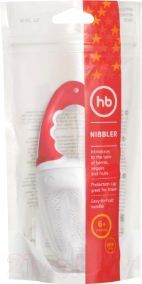 Ниблер Happy Baby 15028 (красный, с нейлоновой сеточкой)