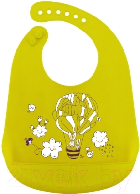 Нагрудник детский Happy Baby Bib Pocket 16006 (лайм)