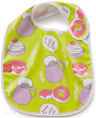 Нагрудник детский Happy Baby Waterproof Baby Bib 16009 (лайм)