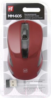 Мышь Defender #1 MM-605 / 52605 (красный)