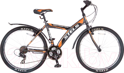 Велосипед STELS Navigator 530 V V010 26" 2016 (18, серый/черный/оранжевый)