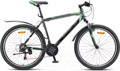 Велосипед STELS Navigator 600 V V020 26" 2017 (18, антрацит/зеленый)