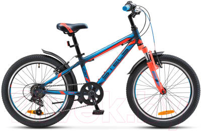 Детский велосипед STELS Pilot 230 Gent V020 20 2017 (11, темно-синий/неоновый-красный)