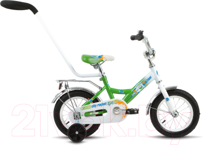 Детский велосипед с ручкой Forward Altair City Boy 2017 (12, белый/зеленый)