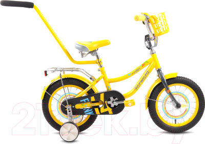 Детский велосипед с ручкой Forward Funky Boy 2017 (14, желтый)