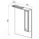 Миниатюра изображения товара Шкаф с зеркалом для ванной Belux Адажио В80Ш (левый)