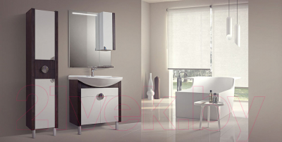Шкаф с зеркалом для ванной Belux Анталия В60Ш (65, правый)