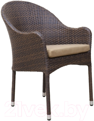 Кресло садовое Седия Costa Rica с подушкой (сталь/коричневый)