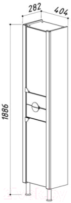 Шкаф-пенал для ванной Belux Анталия П30-02 (65, левый)