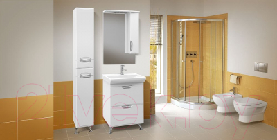 Шкаф с зеркалом для ванной Belux Венеция В65Ш (левый)