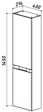 Шкаф-полупенал для ванной Belux Вергина ПН40 (правый)
