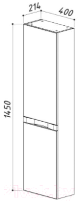 Шкаф-полупенал для ванной Belux Вергина ПН40 (82, бирюзовый, правый)