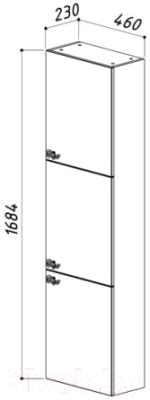 Изображение товара Шкаф-пенал для ванной Belux Версаль ПН50 (555, левый)