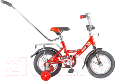 Детский велосипед с ручкой Novatrack Urban 124URBAN.RD6