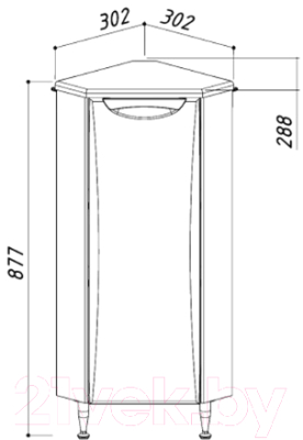 Тумба для ванной Belux Сонет-Сити НУ26 (левый)