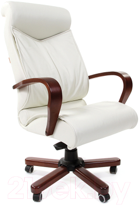 Кресло офисное Chairman 420 WD (белая кожа)