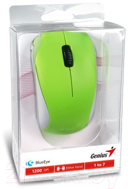 Мышь Genius NX-7000 (зеленый)