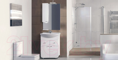 Шкаф с зеркалом для ванной Belux Модена В60Ш (левый)