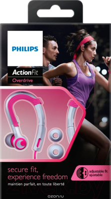 Наушники Philips ActionFit SHQ3300PK/00 (серый/розовый)