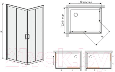 Душевой уголок Sanplast KN/TX5b-90x120-S sbW15