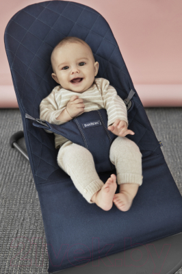 Детский шезлонг BabyBjorn Bliss Cotton Midnight Blue / 0060.15