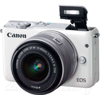 Беззеркальный фотоаппарат Canon EOS M10 Kit EF-M 15-45mm / 0922C040AA (белый)