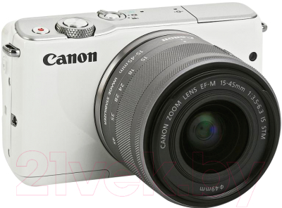 Беззеркальный фотоаппарат Canon EOS M10 Kit EF-M 15-45mm / 0922C040AA (белый)